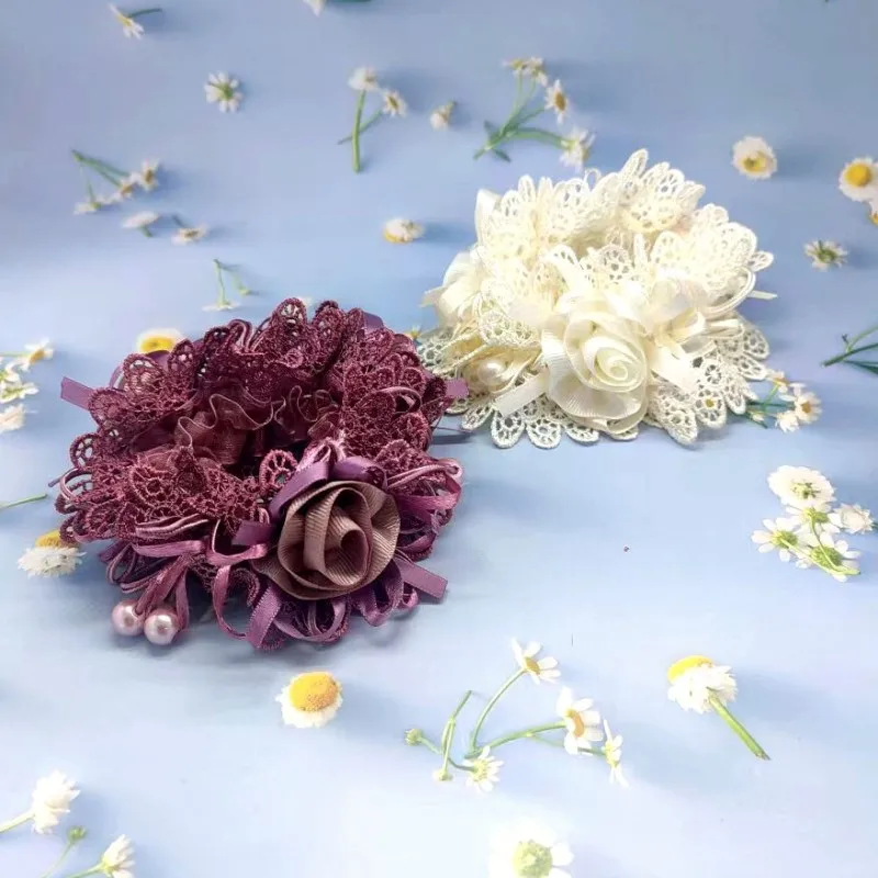 Hair Scrunchies Head Flower Rubber Elastics    Pезинки для Bолос   Accesorios Para El Cabello  Hair Accessories for Women