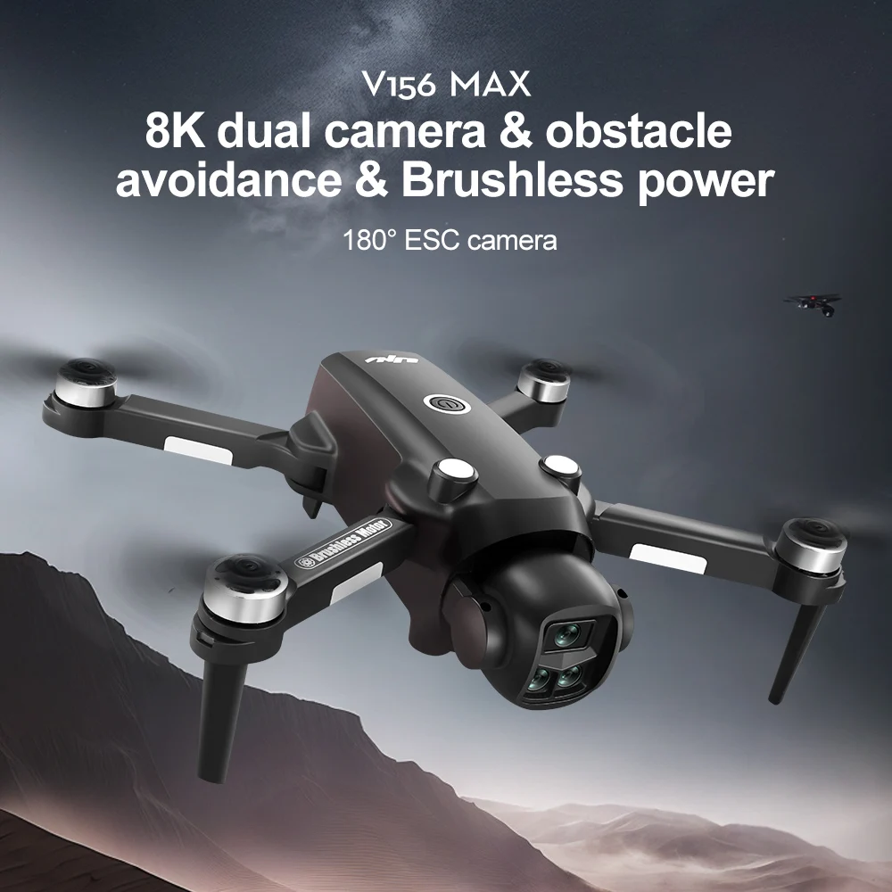 Brand+ V156 MAX Brushless Power Drone 8K HD Camera 180° Overhead Shooting Optical Flow Positioning Hover 5G WIFI FPV Quadcopter