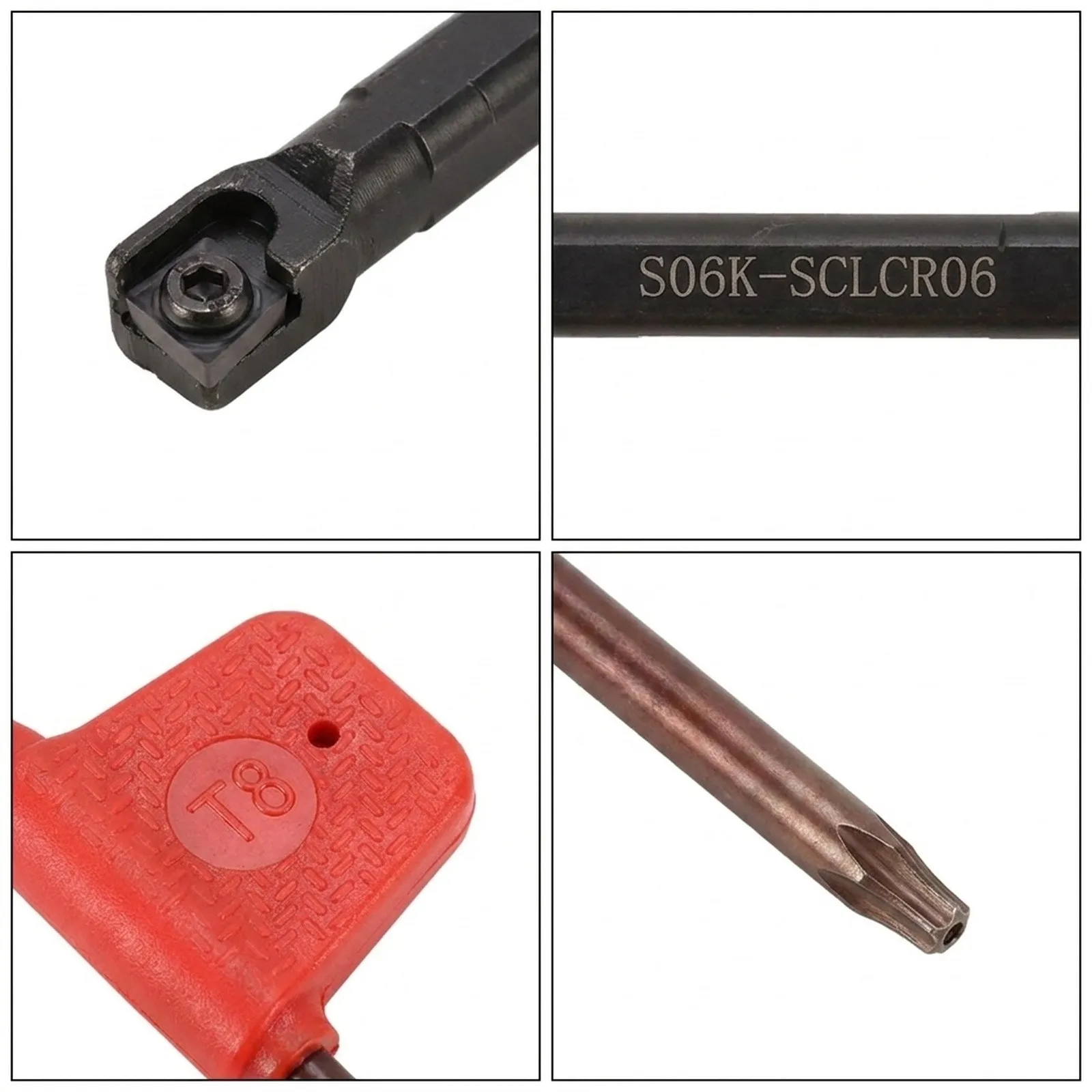 S06K-SCLCR06/S08K-SCLCR06 Boring Bar Turning for lathe Cutter Tool for lathe Boring Bar & CCMT060204-HM Insert Turning Tool