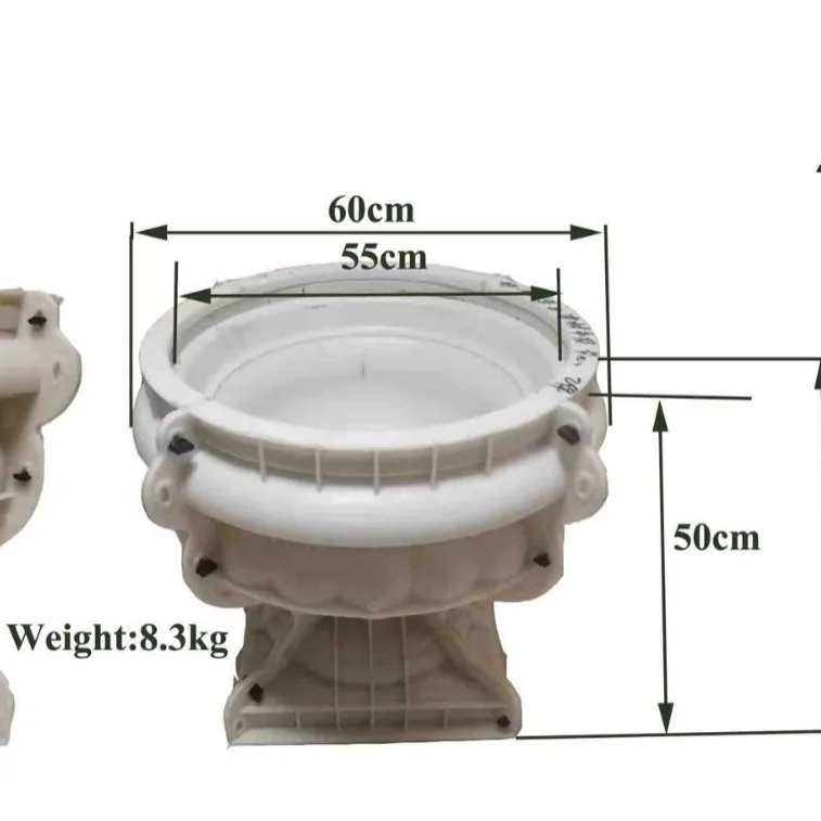 Flower pot mold Cement bonsai round plastic model Plastic steel cast-in-place concrete abrasive tool model Thickened large whole