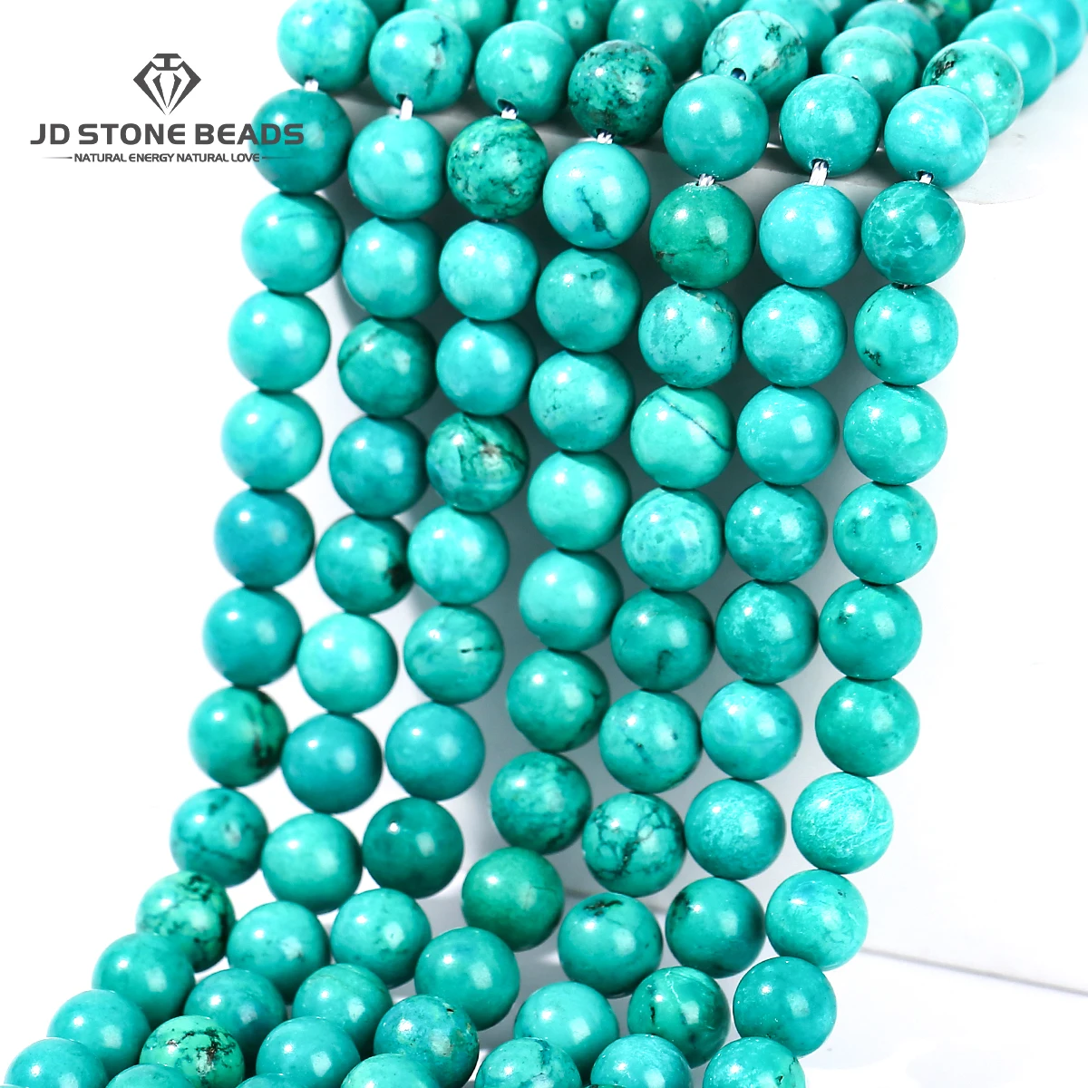 Natural Stone Green Turquoise Bead Round Loose Spacer Bead 4 6 8 10mm For Jewelry Making Diy Bracelet Necklace Accessories