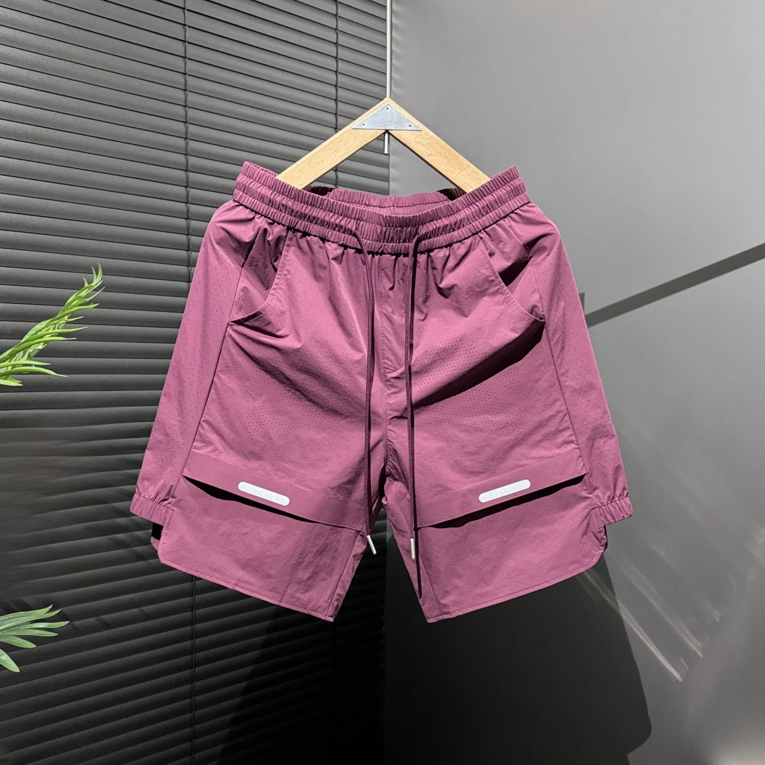 

Summer New Men's Spor Loose Fit Qui Dry Thin Five-Part Casual orts Breathable Faionable Teenage Brand Straight Leg Pants