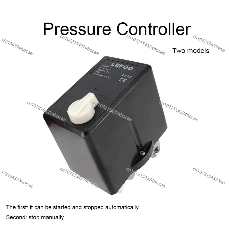

Pressure Switch 380V 90-120 psi Manual On-off Knob Air Compressor Controller with Thermal Protection Relay LF12