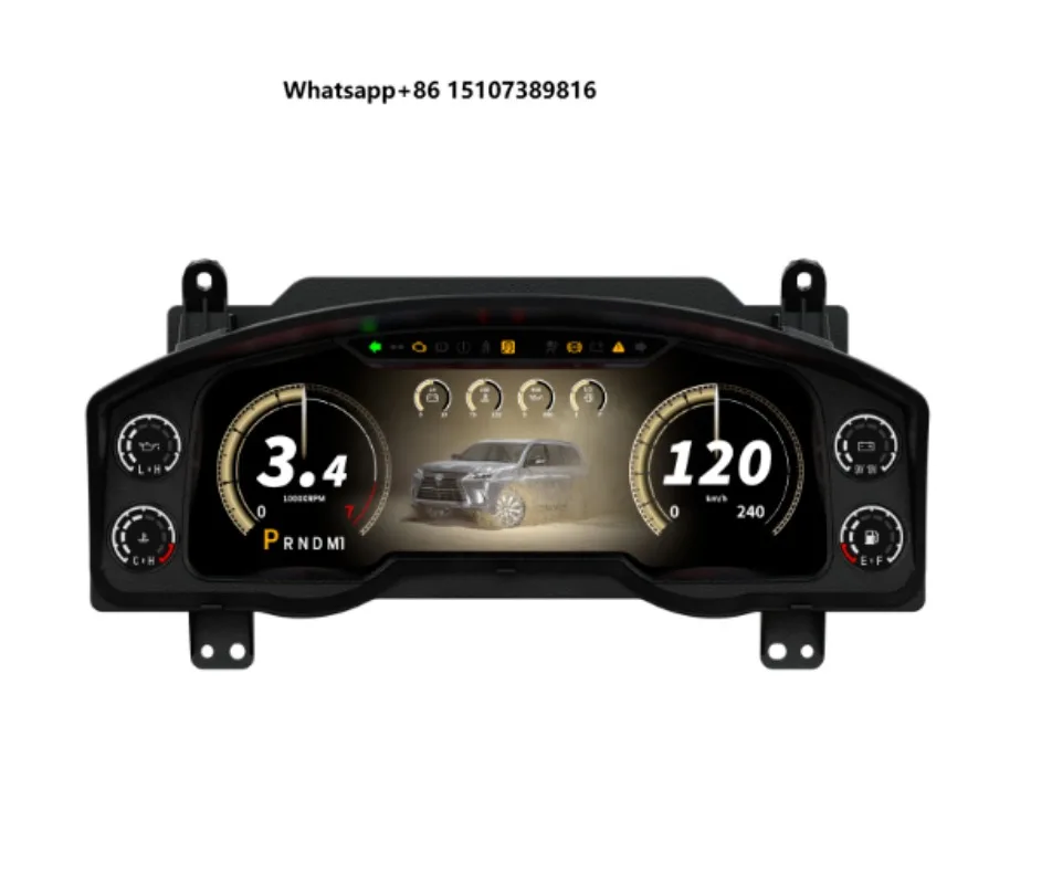 New Upgrade QLED Screen Car Auto Speedometer for LX570 2016-2024 LCD Digital Cluster Car Upgrade Dashboard Instrument