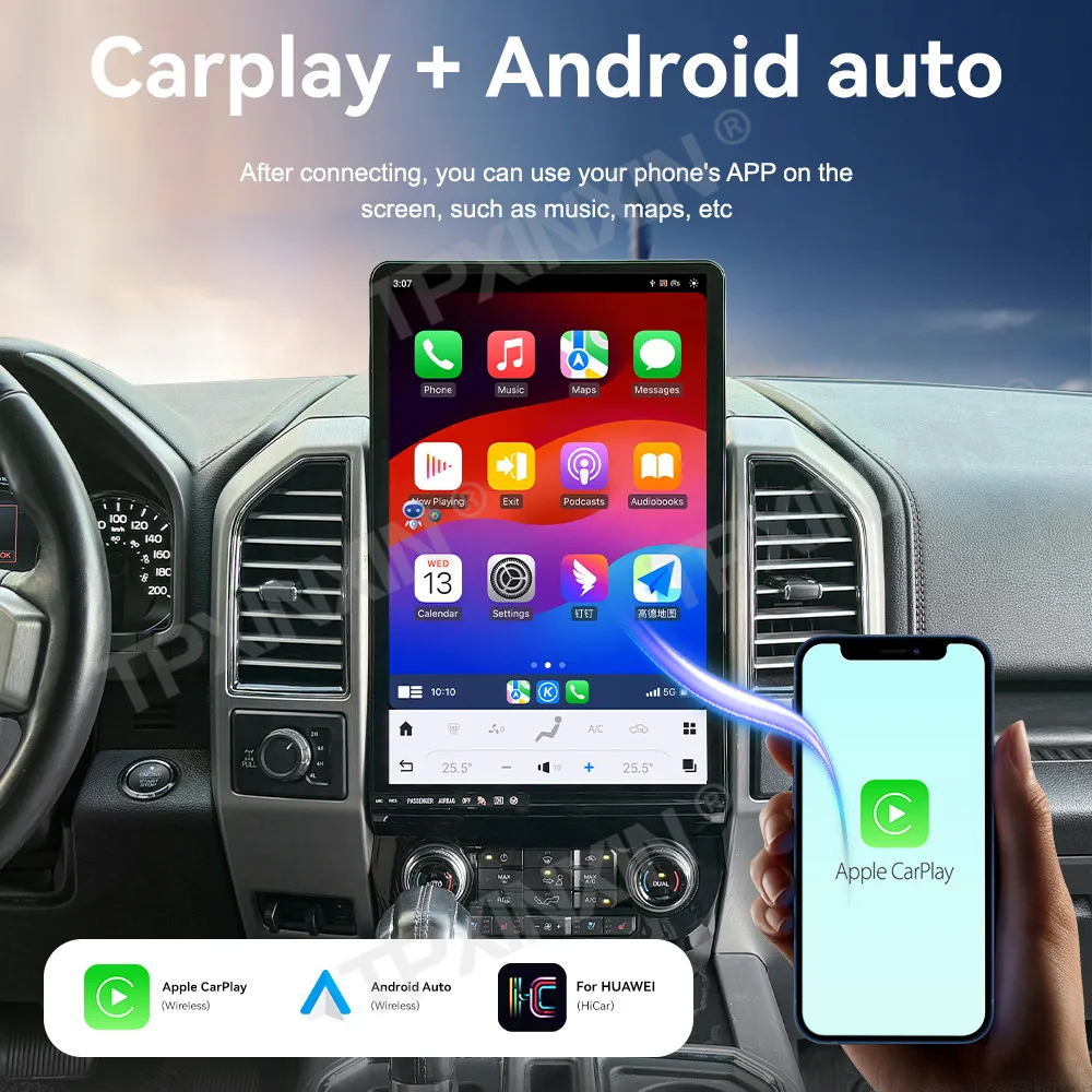 

16.8" Car Android Multimedia Player For Ford F150 F-150 F-250 F-350 2015-2021 Raptor GPS Navi Auto Stereo Radio Head Unit DSP