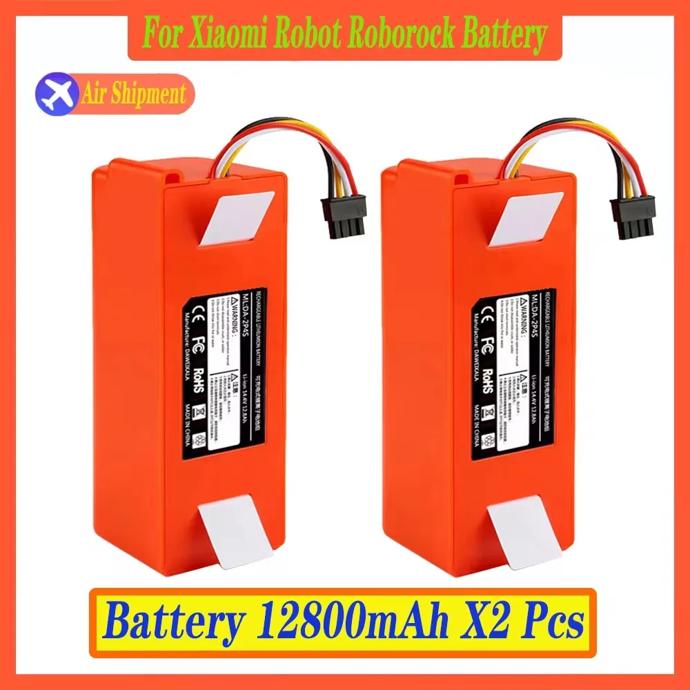 14.4V 12800mAh 65000mAh Robotic Vacuum Cleaner Replacement Battery For Xiaomi Roborock S55 S60 S65 S50 S51 S5 MAX S6 Parts