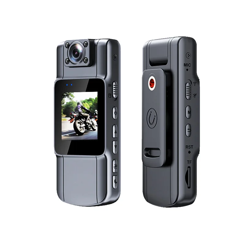 

1080p Mini Camcorders Camera With HD IPS Screen 180 Rotatable Len Back Clip Full HD police Worn Pocket Bodycam Camcorder