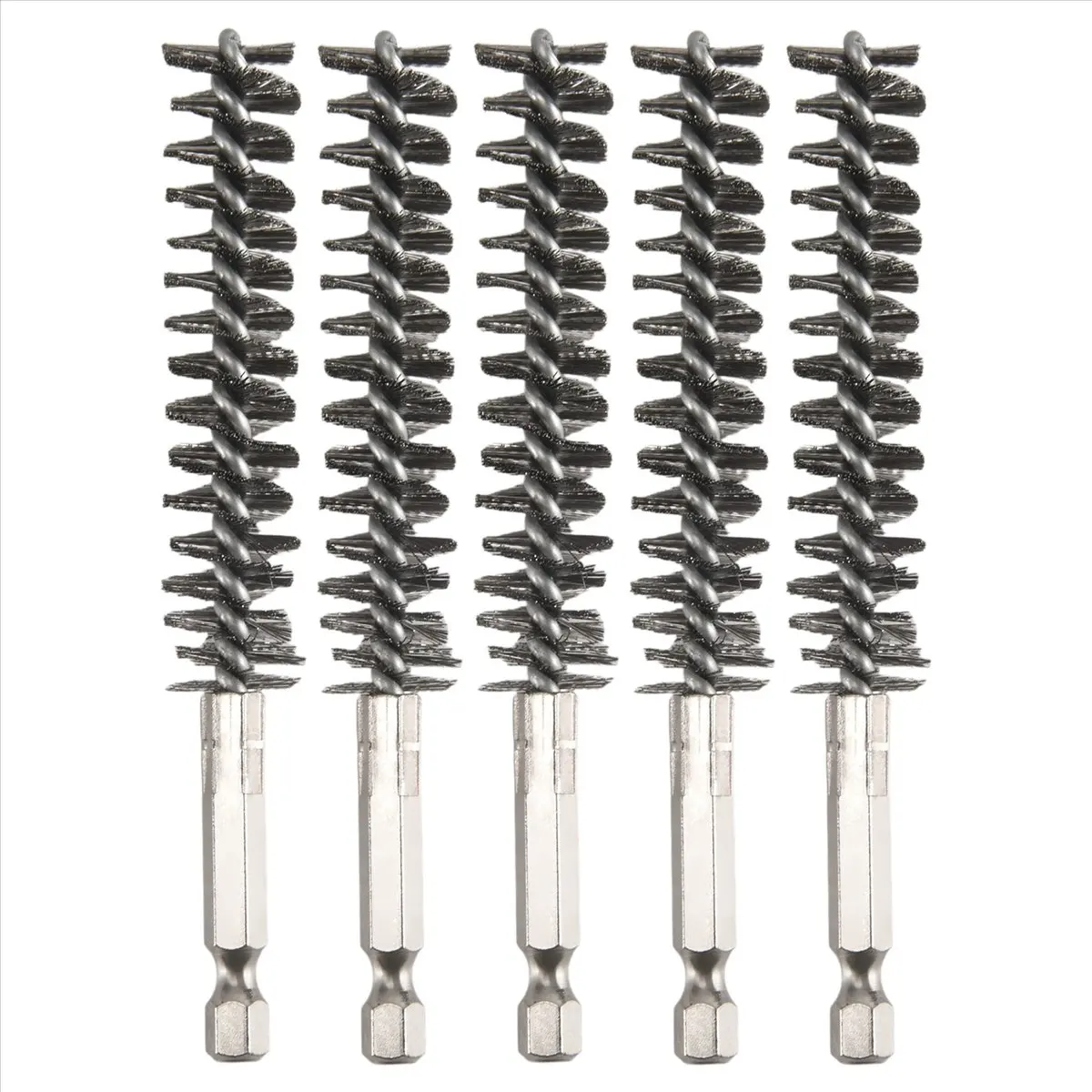 [NEW LIST] Stainless Steel Bore Brush Wire Brush for Power Drill Cleaning Wire Brush Stainless Steel Brush with Hex Shank Handle