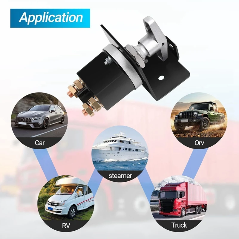 500A High Current Battery Disconnect Switch, 12-36V Battery Cut Off Switch With Lock-Out Plate, Replace 20247, Truck, RV