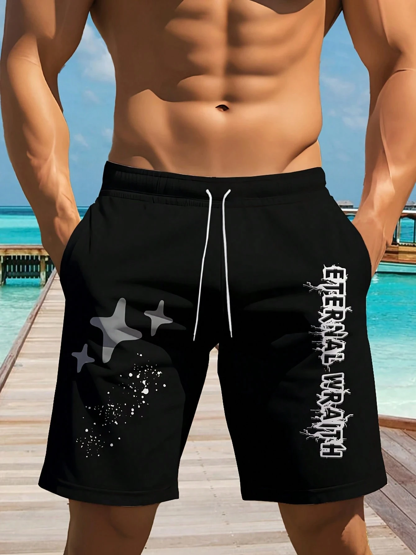 

Men'S Quick-Dry Swim Shorts - Lightweight Beach Board Shorts With Elastic Drawstring Waist, Breathable Swim Trunks Surfing