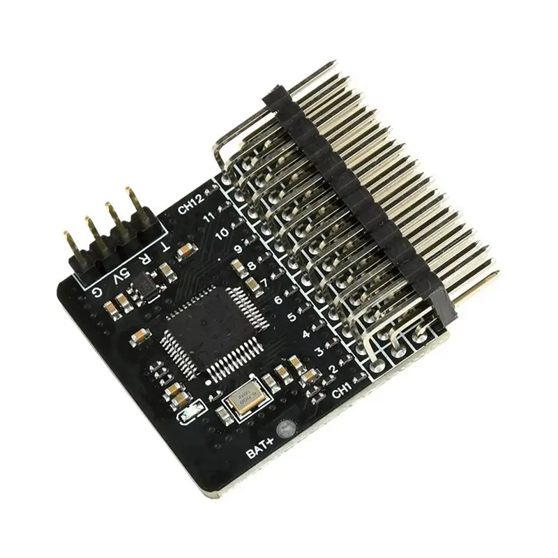 FBIL-2X CRSF ELRS 12 Channel PWM Adapter Board With 12 PWM Outputs BEC 5V Power Supply Built-In For RC Models Drone Car Boat