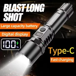 XIAOMI Powerful ST-35 LED Flashlight Battery Display USB Rechargeable Lamp Telescopic Zoom Light Outdoor Camping Flashlight