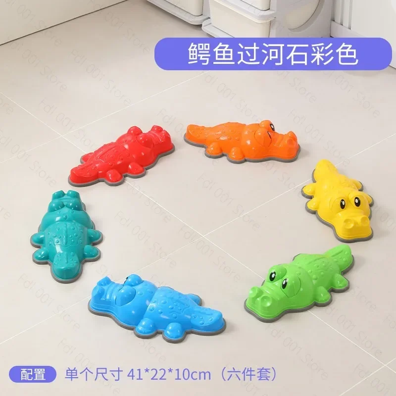 Crocodile Shape Kids Balance Stepping Stones Indoor River Crossing Sensory Training Toy for Toddler Play