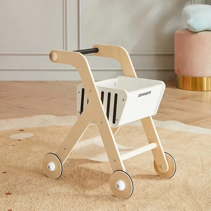 

2024 Asweets Sit to Stand Learning Walker Push Toy Activity Baby Walker Shopping Cart Doll Walker