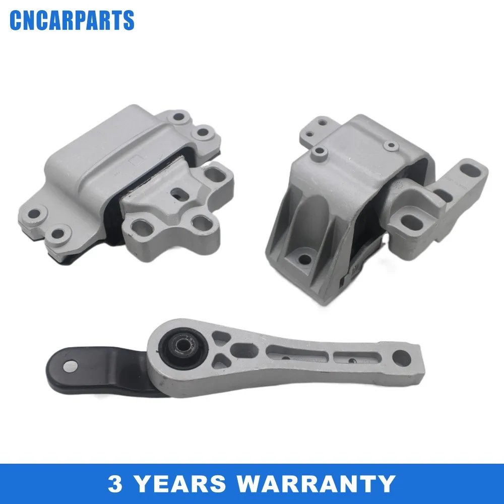 Engine Motor Trans Mount Set 3PCS Fit For 06-13 Audi A3/VW GTI Jetta 2.0L 1J0199262BF,1K0199855AE,1K0199855L,1K0199555Q