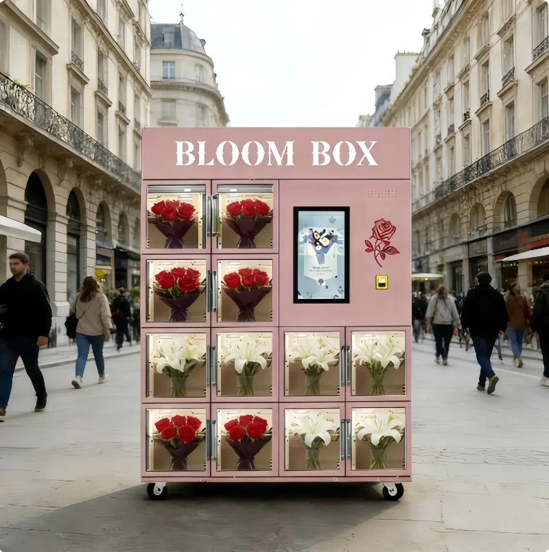Flower Bouquet Vending Machine 24h Self-Service Touchscreen Fresh Keeping