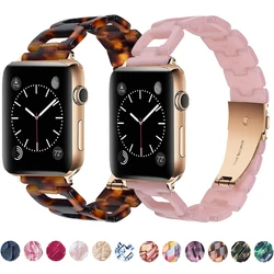 Resin Strap For Apple watch 7 band 45mm 44mm 42mm Corre Loop correa iwatchseries 6 se 5 4 3 41mm 40mm 38mm wristband transparent