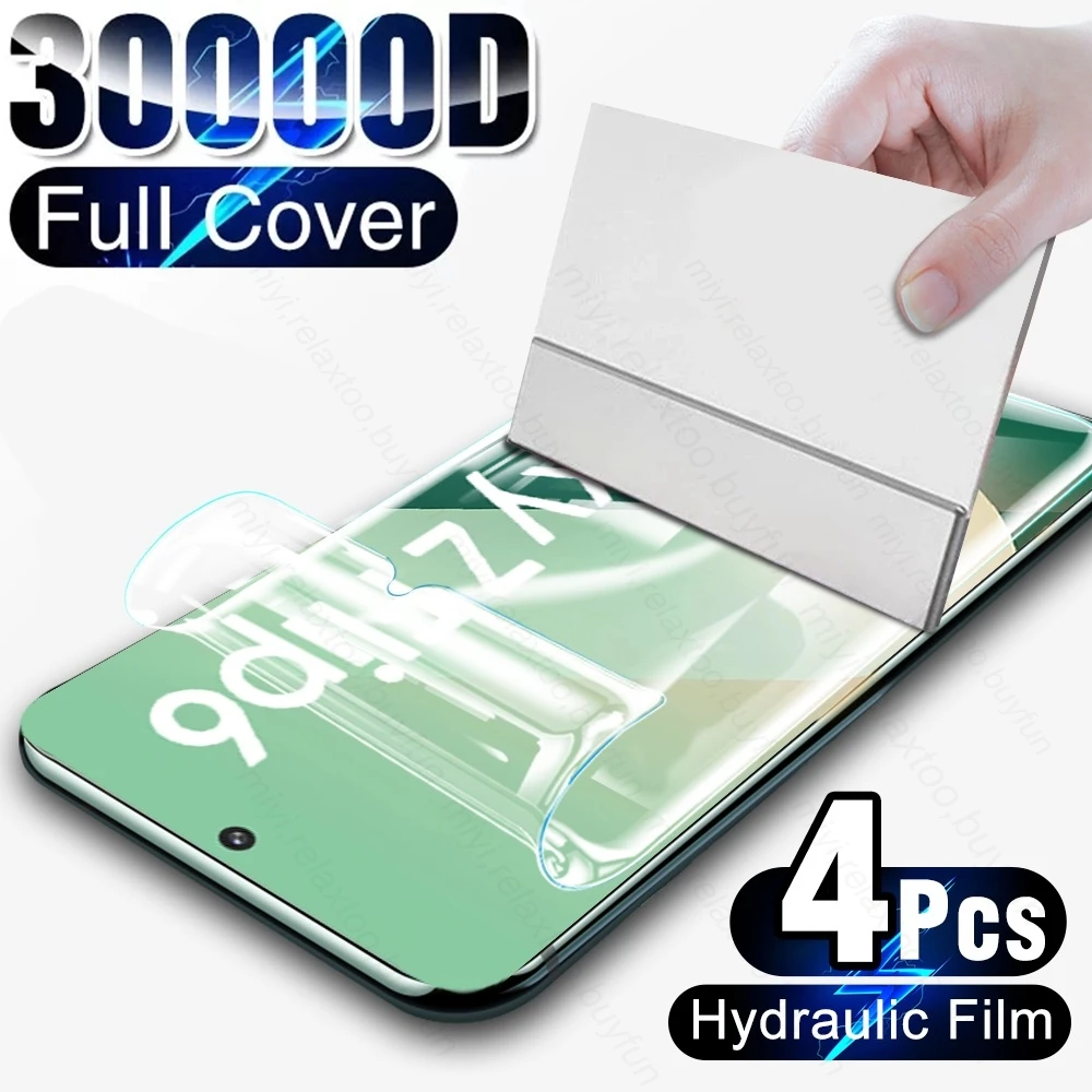 Samsungs ZFlip6 чехол 4 шт. 30000D полностью приклеиваемая Гидрогелевая пленка для Samsung Galaxy Z Flip6 флип 6 5G изогнутая защита экрана не стекло
