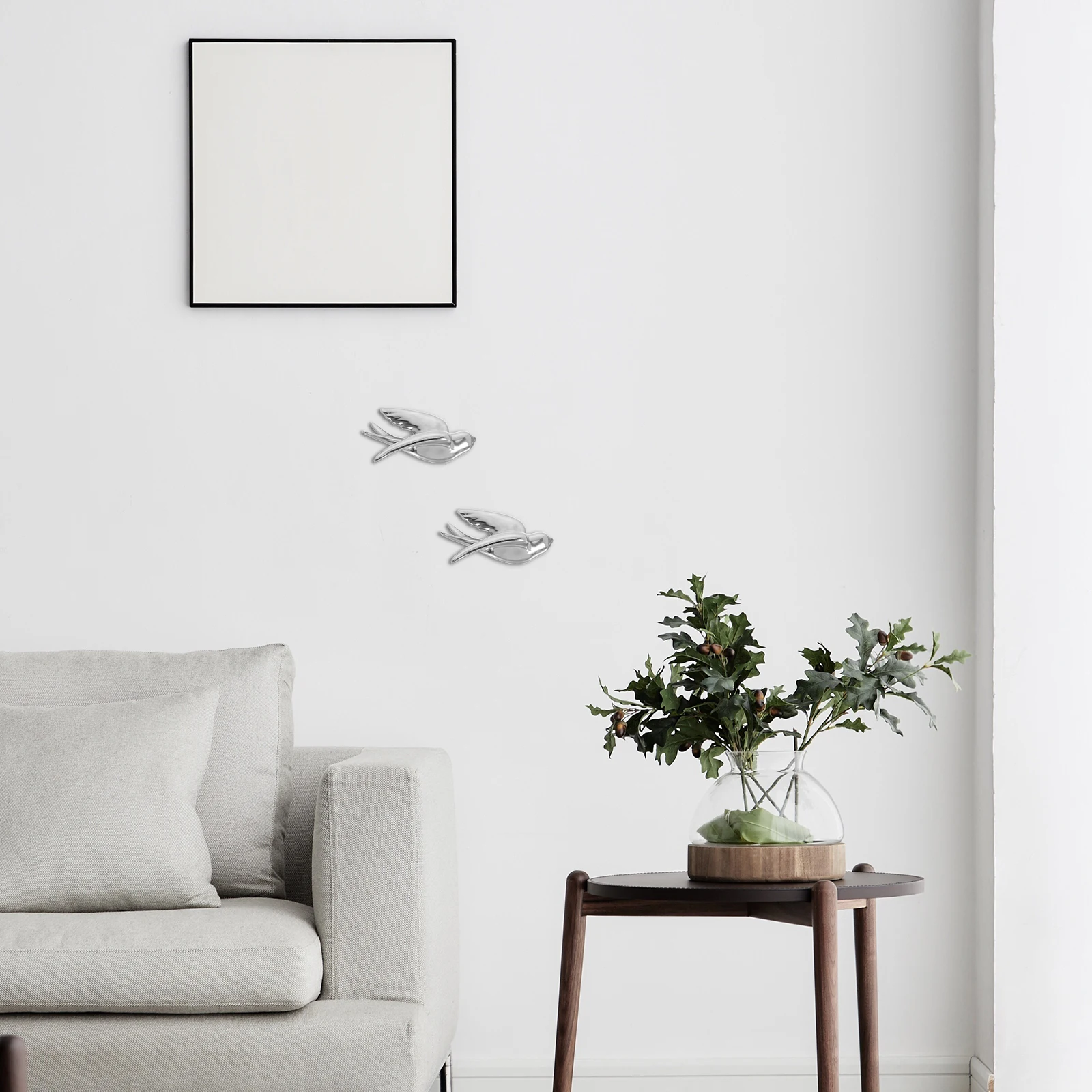 

3D Flying Birds Wall Decoration Ceramic Bird Wall Hanging Decor Simulation Sparrow Swallow nament Home Office Garden Indoor