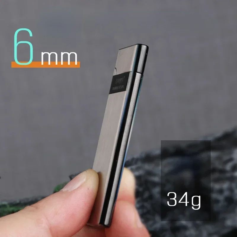 

Zorro 636 Metal Ultra Thin Butane Gas Inflatable Grinding Wheel Lighter Holiday Gift Smoking Accessories Men's Small Tools