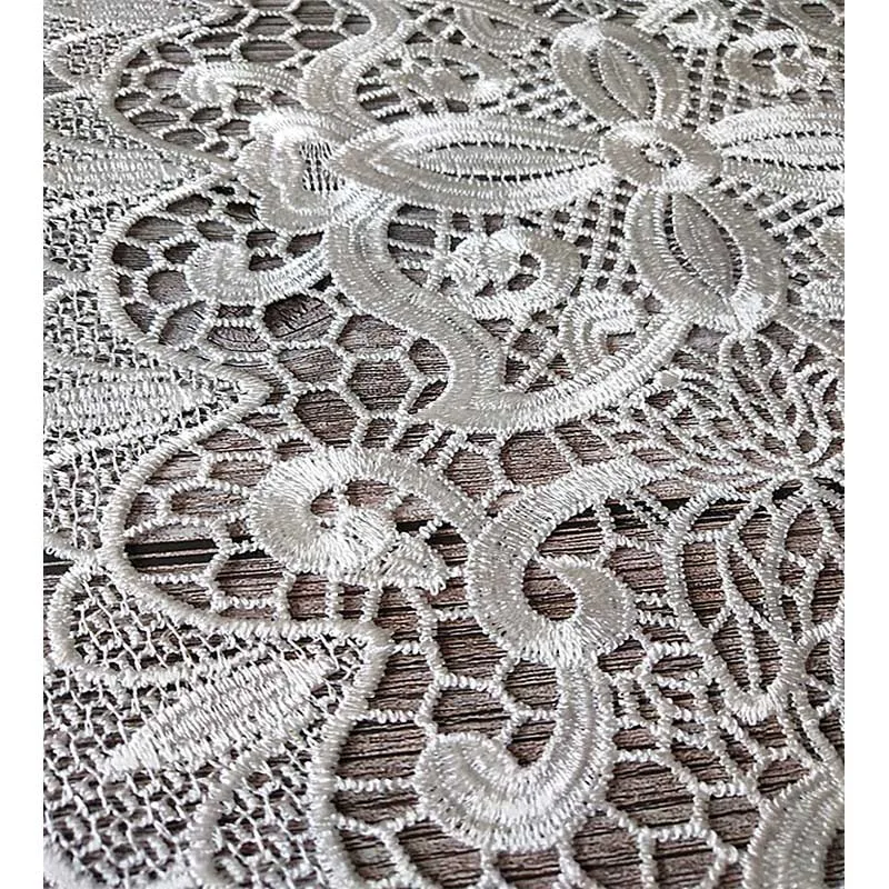 Neue ovale Spitze Stickerei Tisch Tischset Stoff Tischset Hochzeit Weihnachten Rose Blume Küchentisch Dekoration und Accessoires