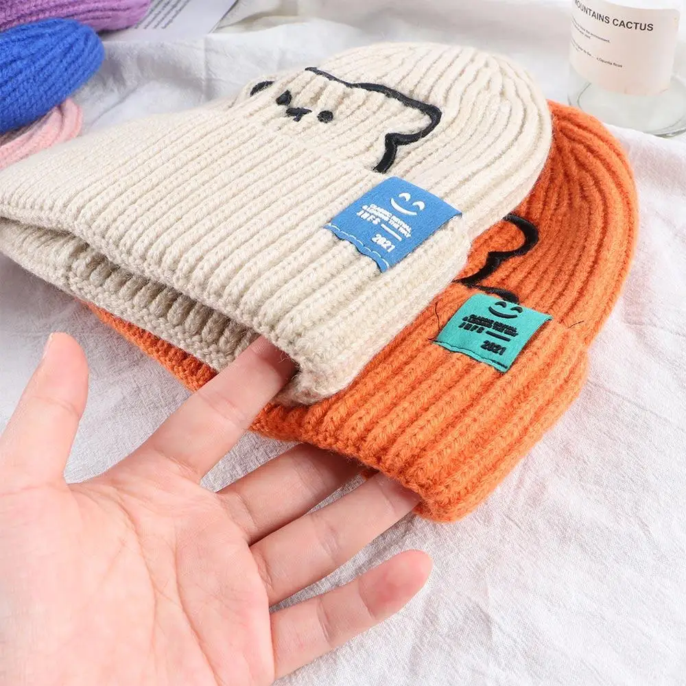 Girl Warm Stripe Autumn All-match Winter Wool Hat Women Beanies Knitted Hat Korean Style Caps