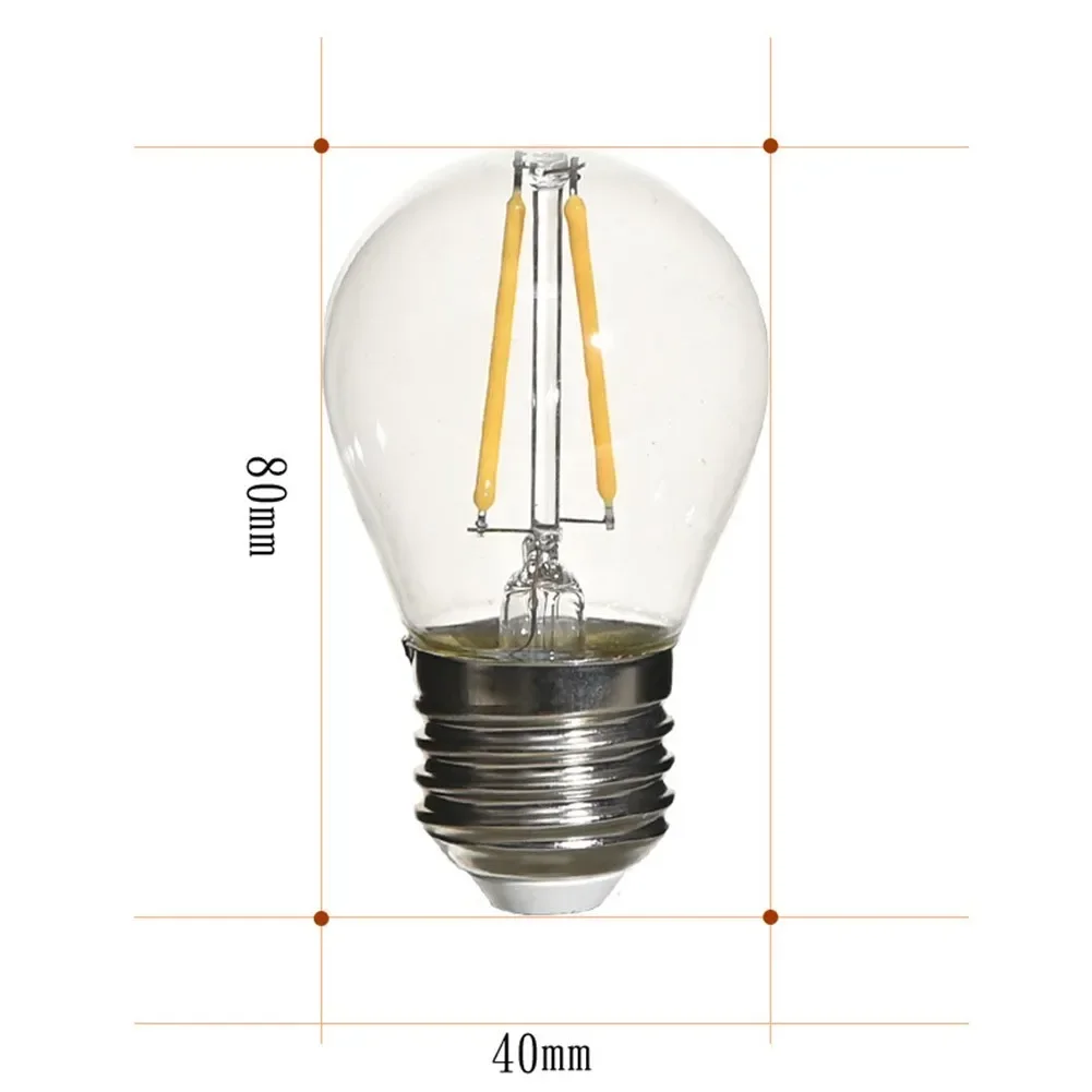 Lampadina LED 180-240V 1PCS 1X 2700K 2W/4W/6W Trasparente E27 G45 Luce Nostalgia Retro Trasparente Bianco Caldo di Alta Qualità