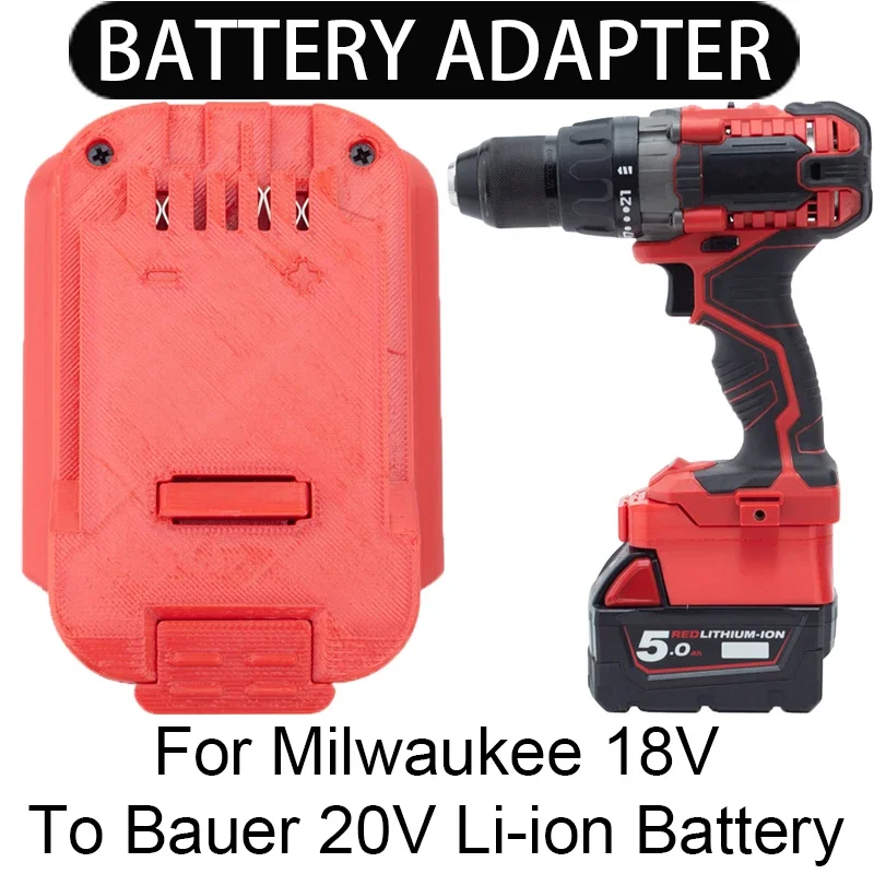 

Battery Adapter/Converter for Bauer 20V Li-ion tools to Milwaukee 18V Li-ion Battery Adapter Power Tool Accessories