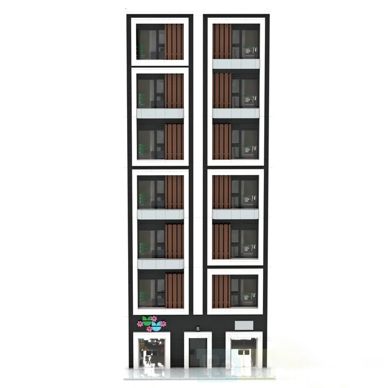 Modello modulare di costruzione di città Moc Mattoni da costruzione Appartamento Tecnologia complessa Blocchi modulari Giocattoli di Natale Set fai da te Assemblaggio