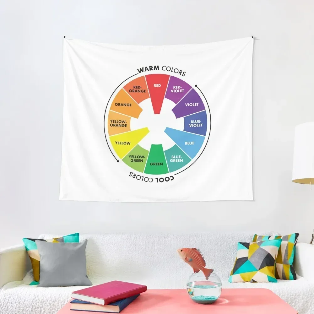 

Color Wheel - Primary, Secondary & Tertiary Colors Tapestry Room Decorator Aesthetic Home Decor Funny Tapestry