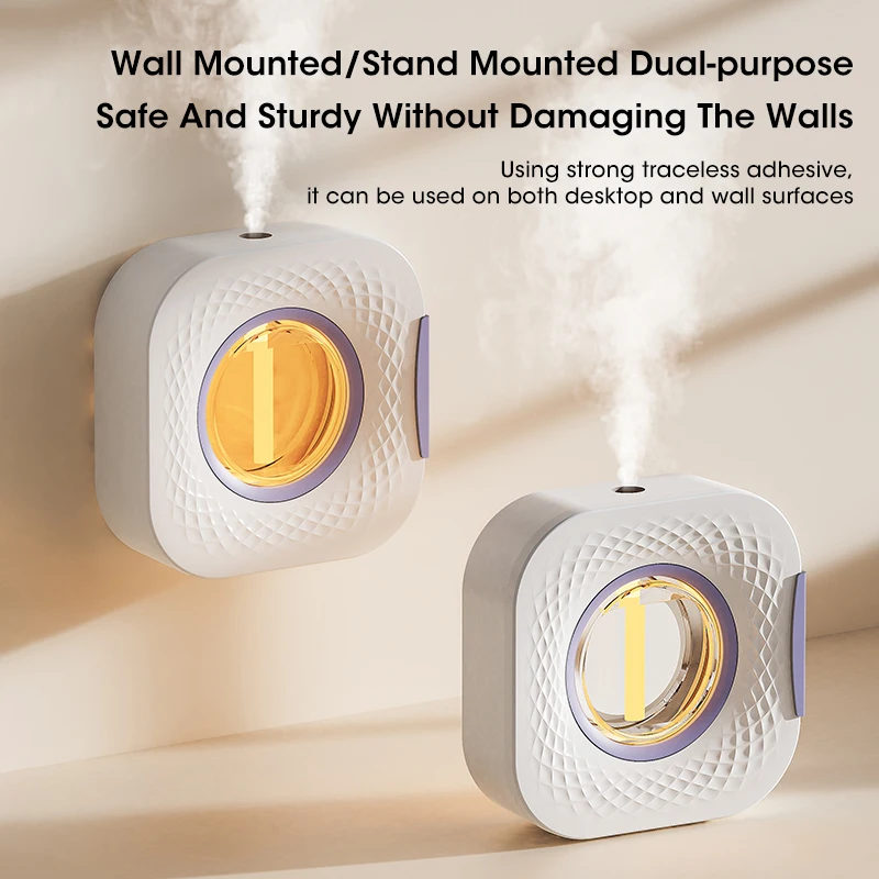 Smart Essential Oil Aroma Diffuser with Digital Display 4 Speed USB Charging Wall Mount and Tabletop for Living Room Office