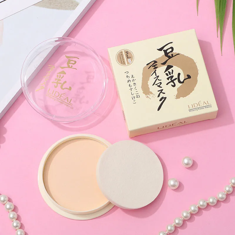 Pressed Powder Transparent White Brighten Oil Control Concealer Lasting Natural Face Makeup Setting Powder Waterproof Cosmetic