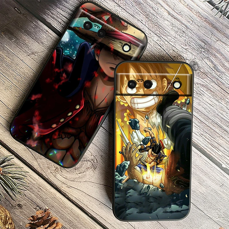 Anime Ones Pieces L-Luffy For Google Pixel 9 8 7A 7 6A 6 5A 5 4 4A XL 5G Black Silicon Shockproof Shell Cover Phone Case