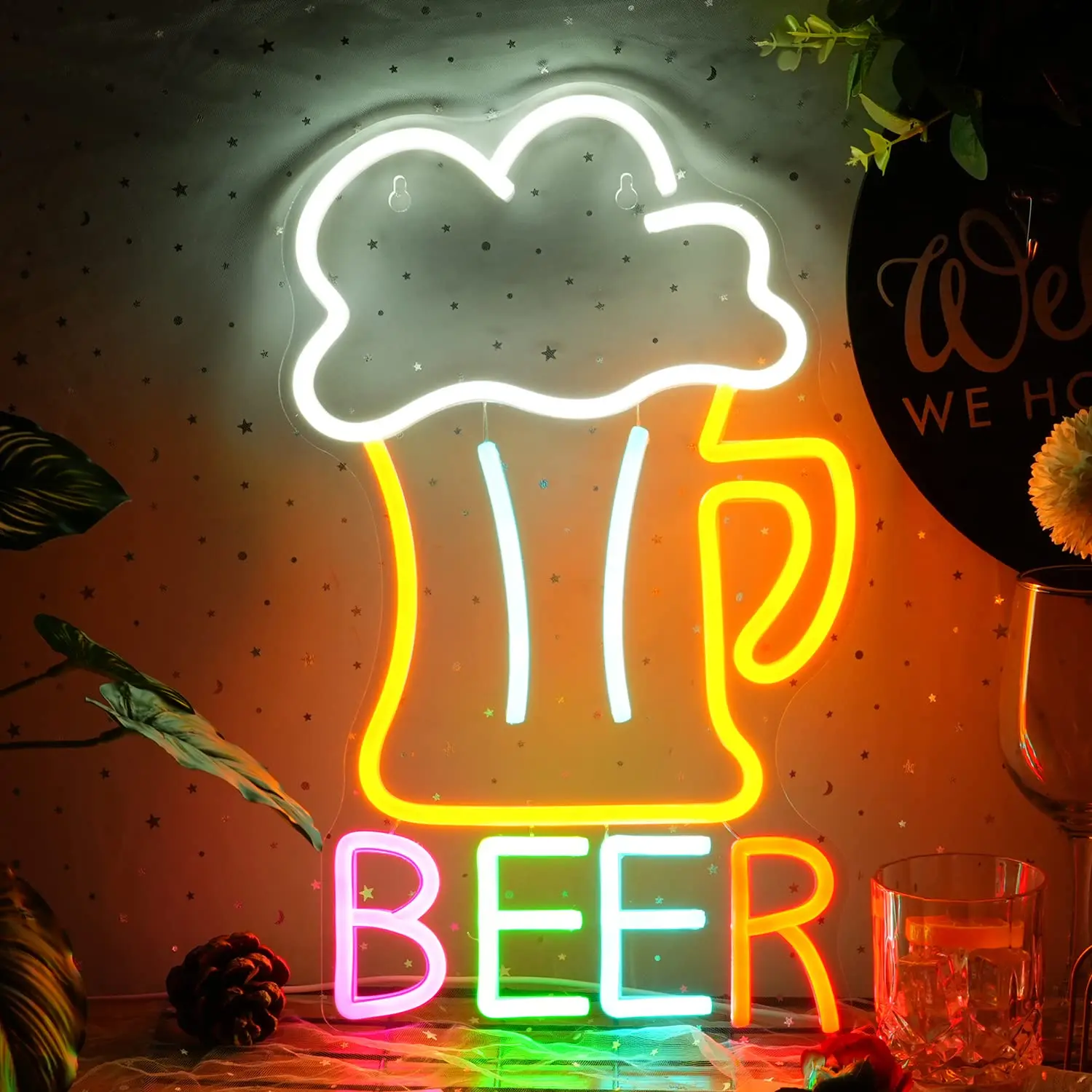 

Beer Neon Sign Bar Restaurant Store Wall Decor Neon Light Custom Personalized Beer Bottle Led Sign Acrylic USB Neon
