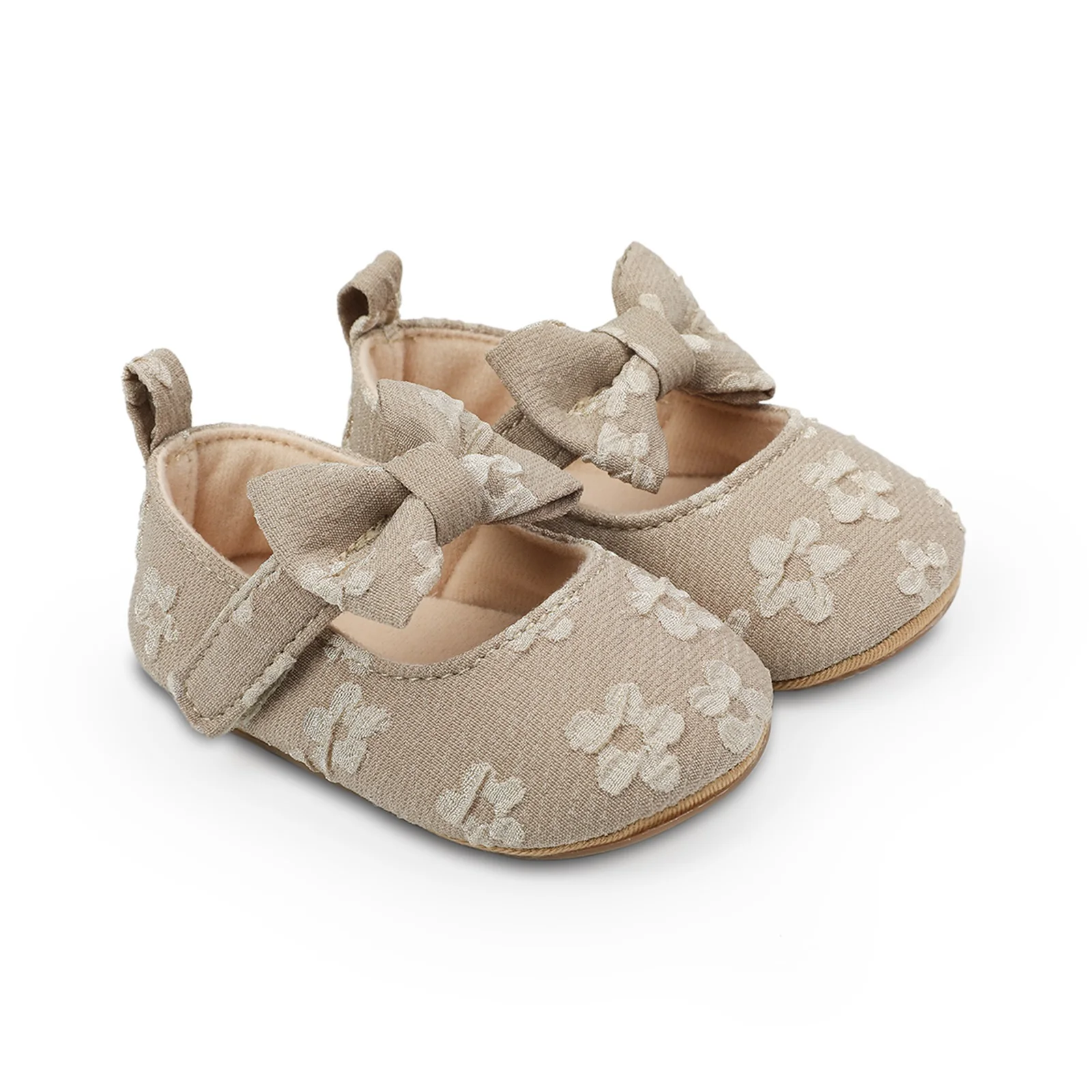 EWODOS Infant Baby Girls Casual Shoes Non-Slip Soft Soled Flower Bowknot Flats Toddler First Walker Spring Summer Princess Shoes