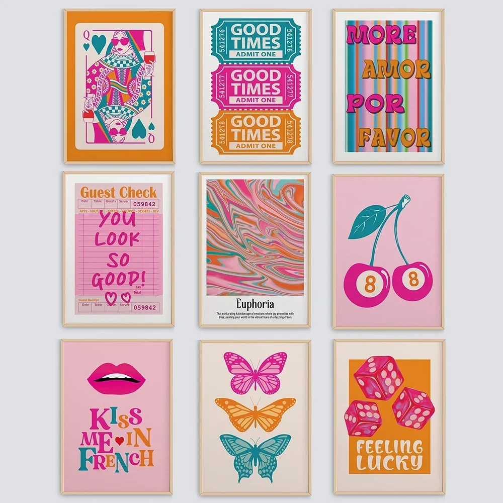 

The Homebody Club Print Minimalist Heart Poster Ticket Trendy Living Room Decor Quote Aesthetic Apartment Wall Art Pictures