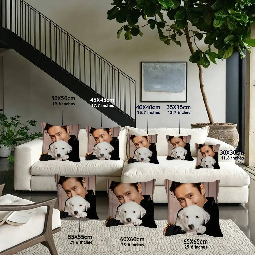 Creative Lee Byung Hun Pink Bow Fashion Decorative Pillowcase Throw Cover Pillow Case Cushion For Living Room Square Home Decor