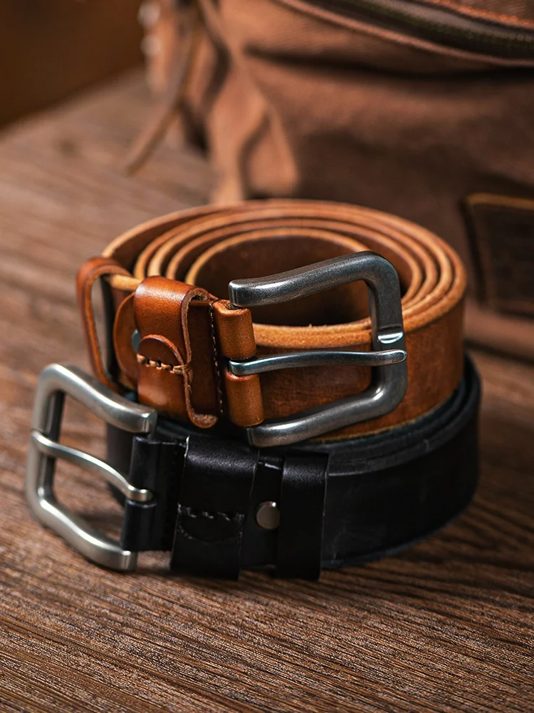 authentic-handmade-men's-belt-top-layer-cowhide-leather-single-needle-bule-american-sle-faionable-accory-for-men