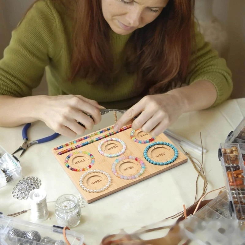 Handig kralenmatje Houten kralenbord voor het maken sieraden Kralenbakje DIY Craft Essentieel hulpmiddel voor sieradenmakers