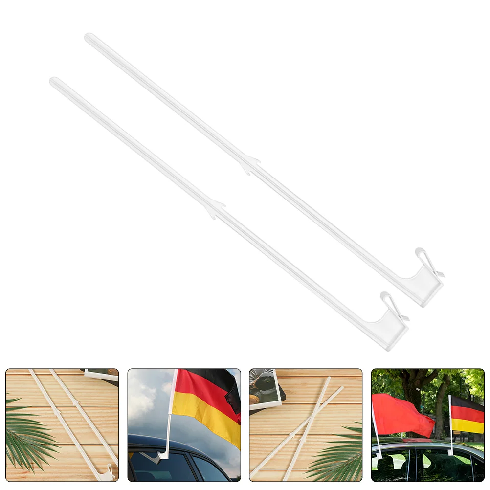

12Pcs Versatile Car Flag Pole Kit Adjustable Direction Removable Vehicle Flag Holders