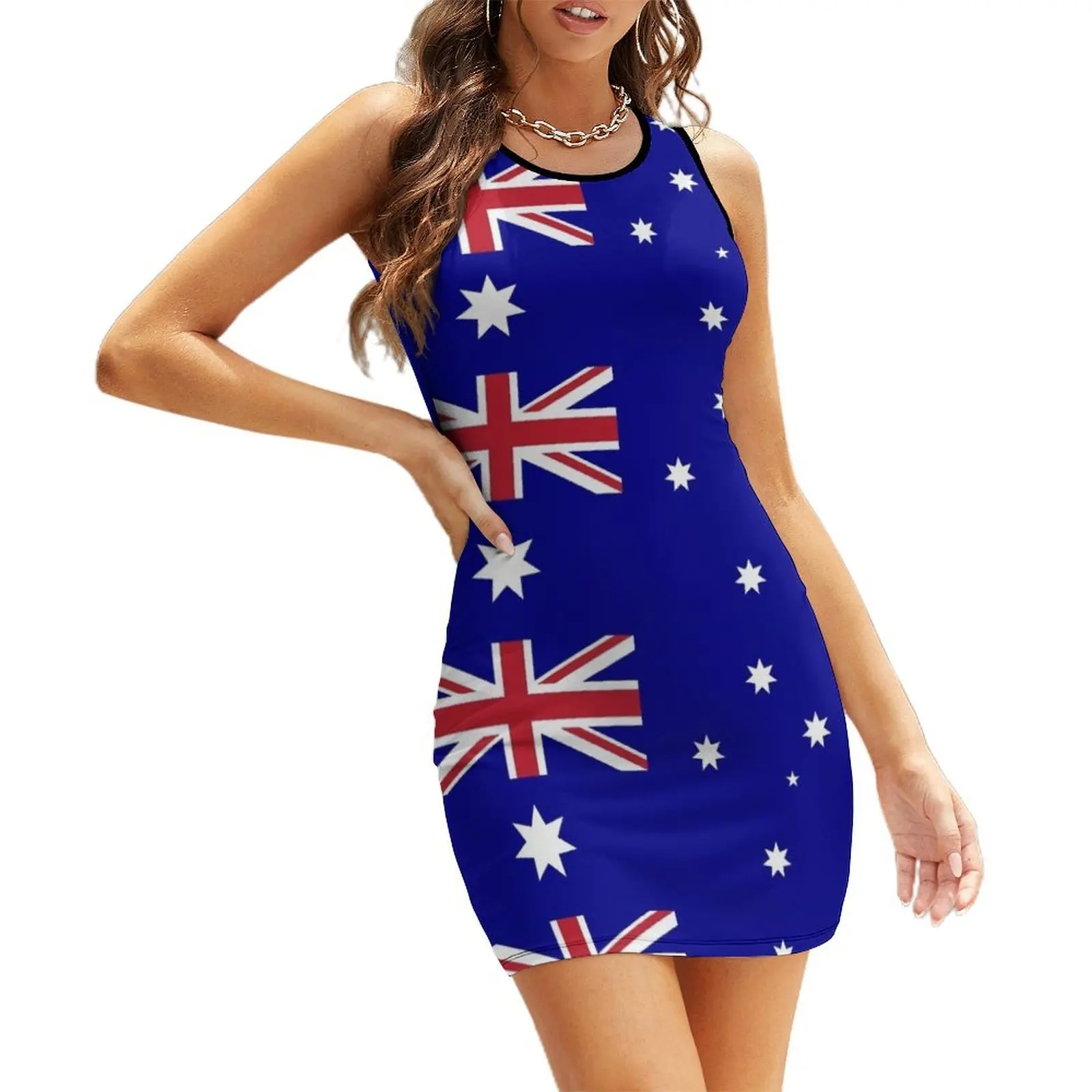 

Australian Flag - Standard colors Sleeveless Sundress dress summer birthday dresses for women dresses for official occasions