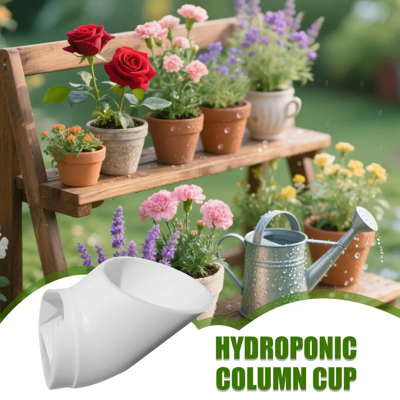 Plant Cups 10 Pieces Planter Hydroponics Vertical Tower Cup PVC Grow Basket With Sponge Soilless Culture Growing System Flower