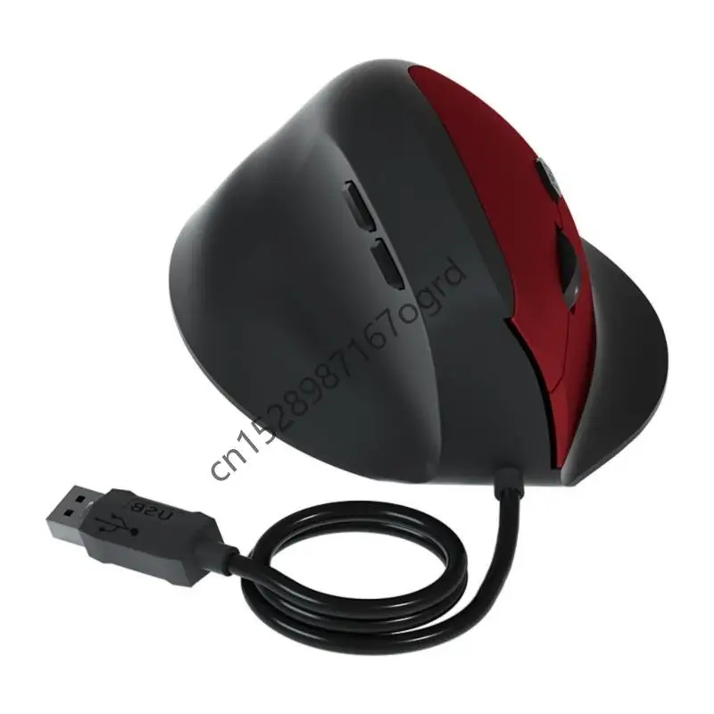 

Вертикальная USB -шнурная мышь с 6 настраиваемой кнопкой 1600DPI Ergonomic для настольного компьютера PC Ноутбук Home Office