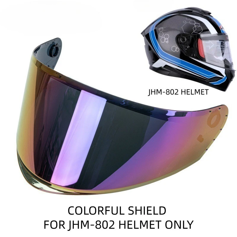 

Козырек для мотоциклетного шлема, подходит для JHM-802, анти-УФ-пылезащитные линзы для шлема, аксессуары для шлема, солнцезащитные очки