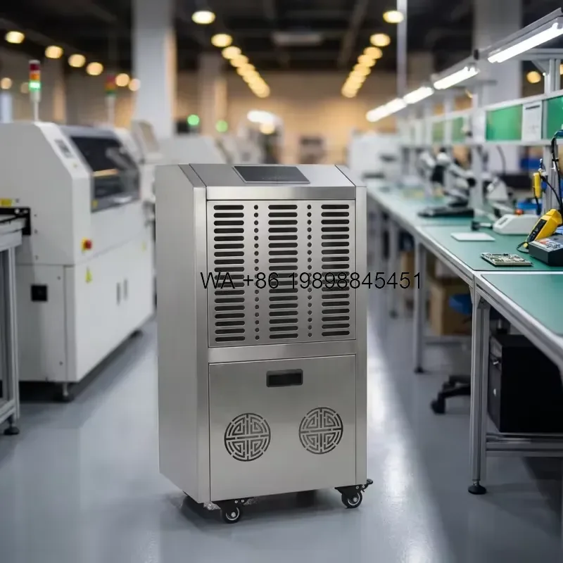 Wmwmnu Automatic 158L Day Commercial Dehumidifier with Touchscreen Control for Grow Rooms 1200-1500 Sq ft Coverage