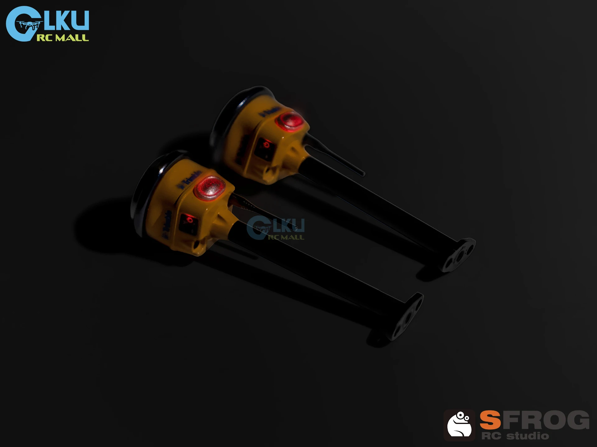 Pièces décoratives GPS Super Frog 1/14 avec contrôle magnétique pour Lesu Cut Frog JDM Kabolite 1/14 RC, pièces de modèle de pelle