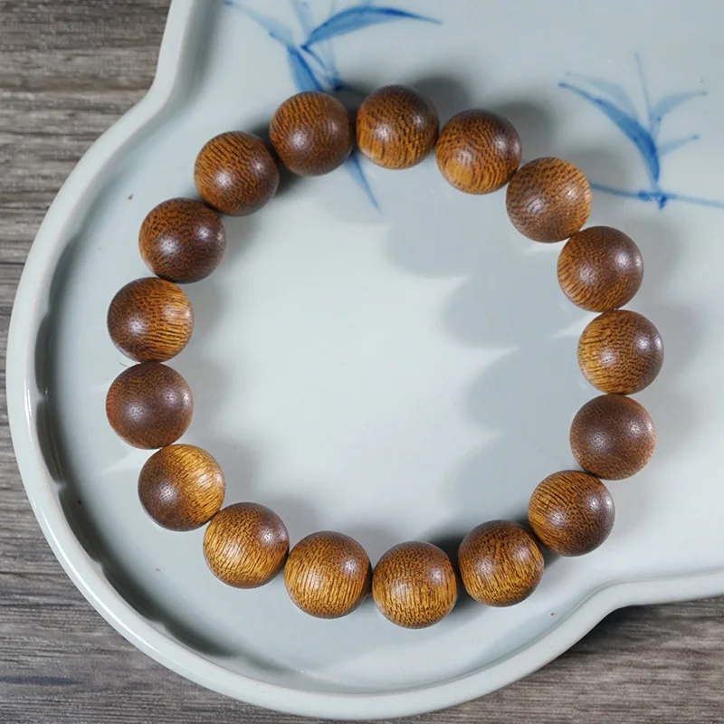 Natural wild old wood Fushen Huang Qinan agarwood , Buddhist prayer beads, single-strand bracelet