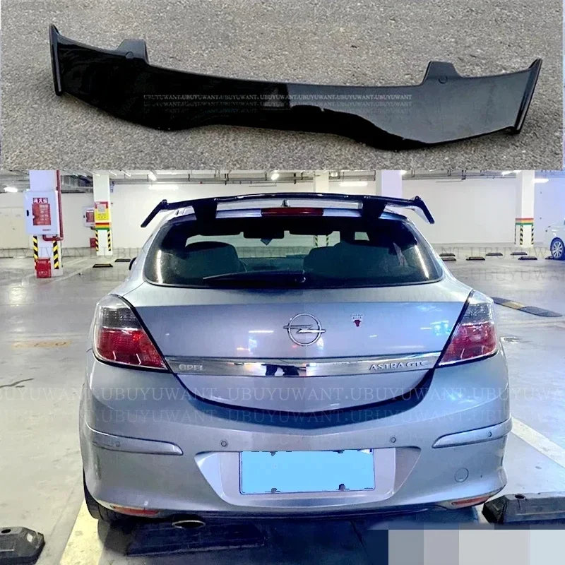 For OPEL / VAUXHALL ASTRA H 2004-2011 ABS Plastic Unpainted Color Rear Roof Spoiler Wing Trunk Lip Boot Cover Car Styling