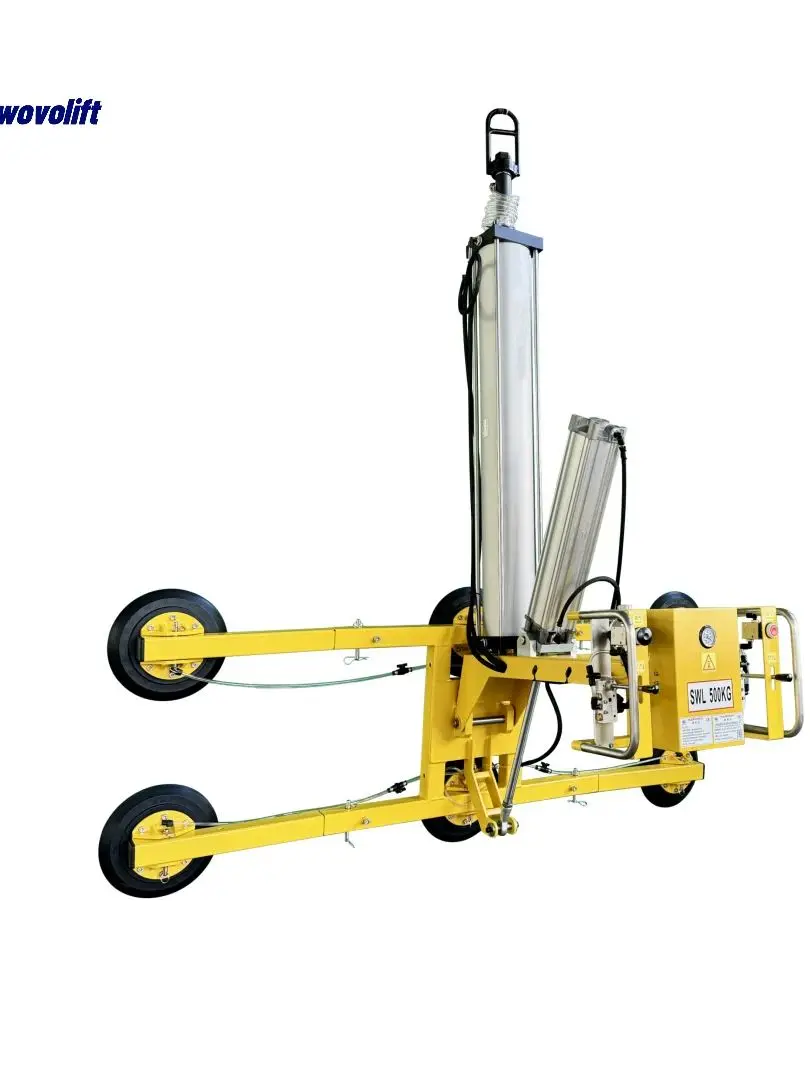 

Awovolift Pneumatic Cantilever 500kg Glass Lifter For Glass Lifting And Moving With Rubber Suckers in Glass Production Line