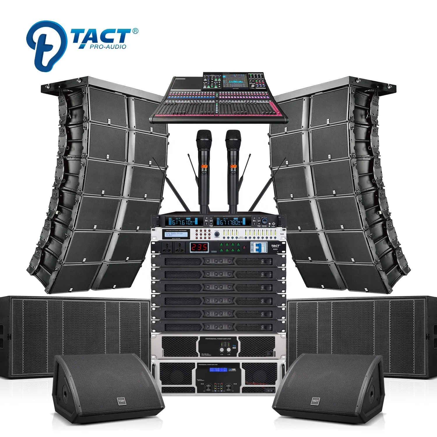 

Outdoor Music Line Array Speaker Set Audio System Sound Dual 12 Inch Line Array Speakers